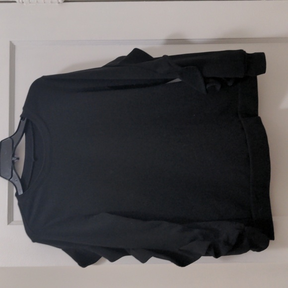 Size small black long sleeve sweater ruffles on sleeves - Picture 1 of 5